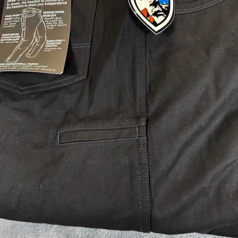 NWT Kuhl Sz 42/32 Easy RYDR Pants Men's Mid Weight Euro Twill Black Ryder Kühl - Picture 5 of 16